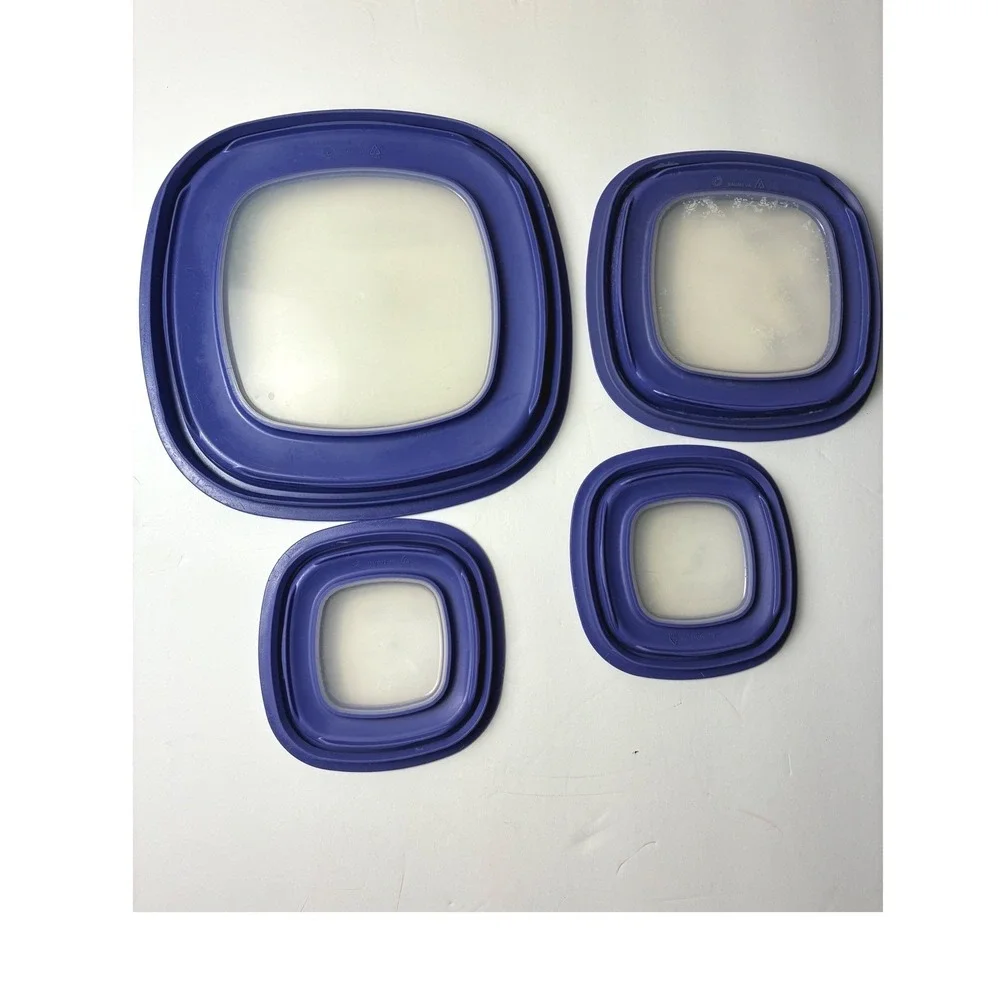 READ Rubbermaid‎ Blue Square Replacement Lids Food Storage Container Lid Lot